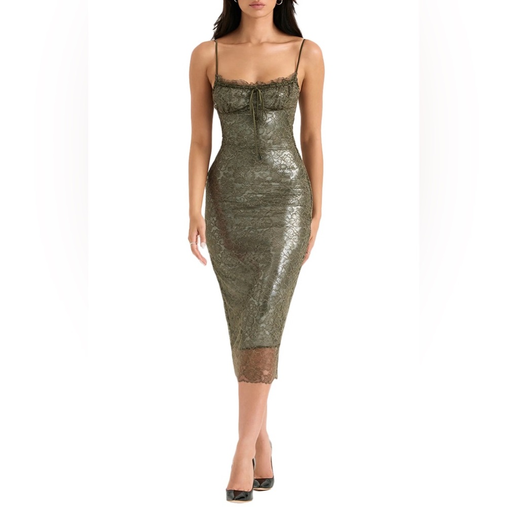 BRAND NEW House of CB Corset Lace Midi Dress